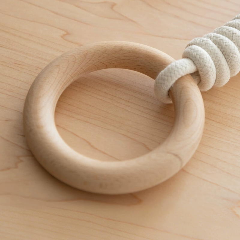 Gymnastic Ring Wood - Hängebügel für das Bett, Massivholz-Accessoires für