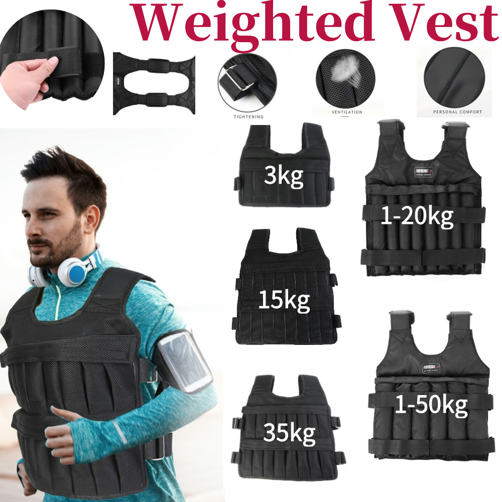 Crossfit Vest - 3/15/35kg Trainings-Gewichtsweste Verstellbare Übungsweste Trainingsausrüstung für