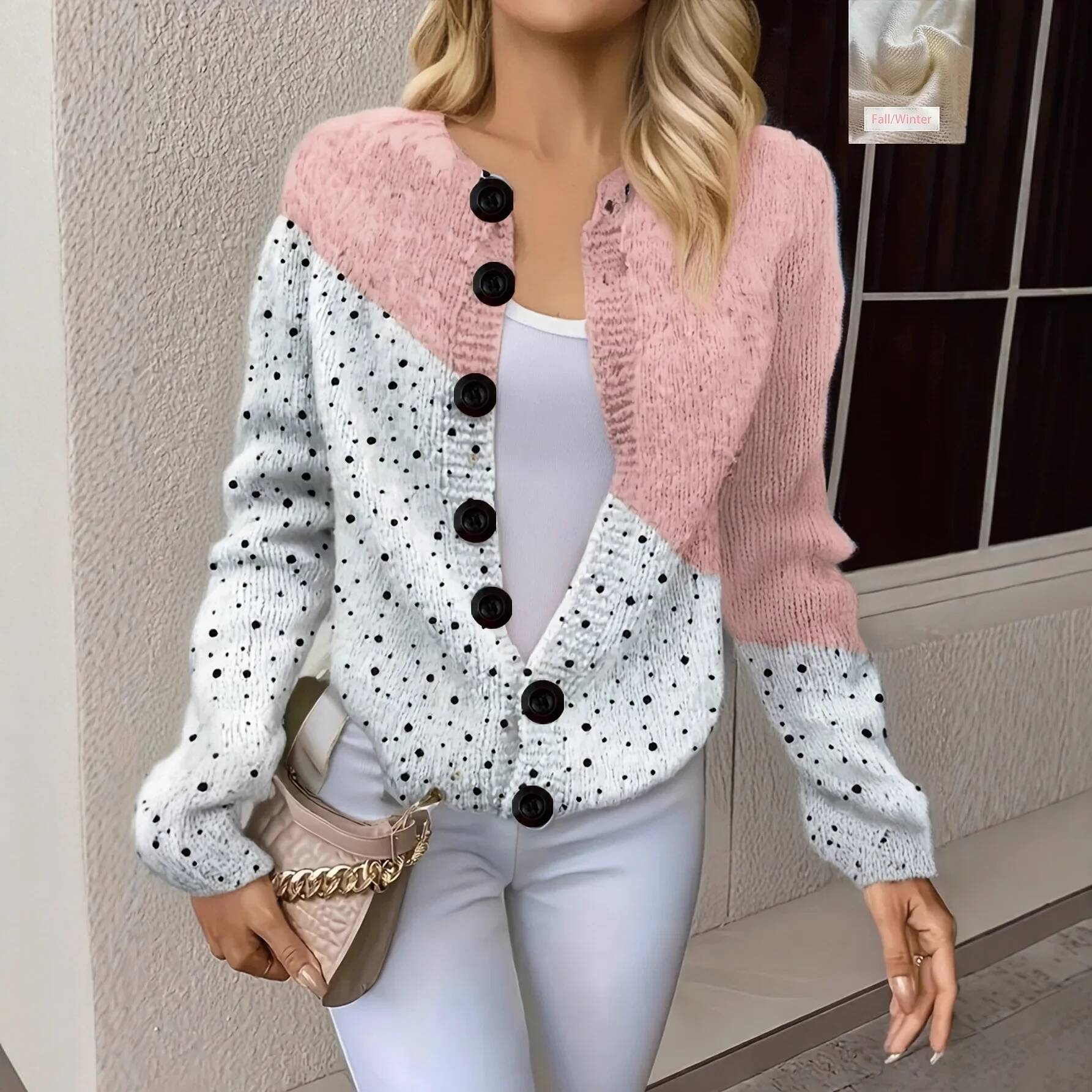 Crossfit Vest - Modische 3D-Druck Rundhals-Strickjacke für Damen, Offene