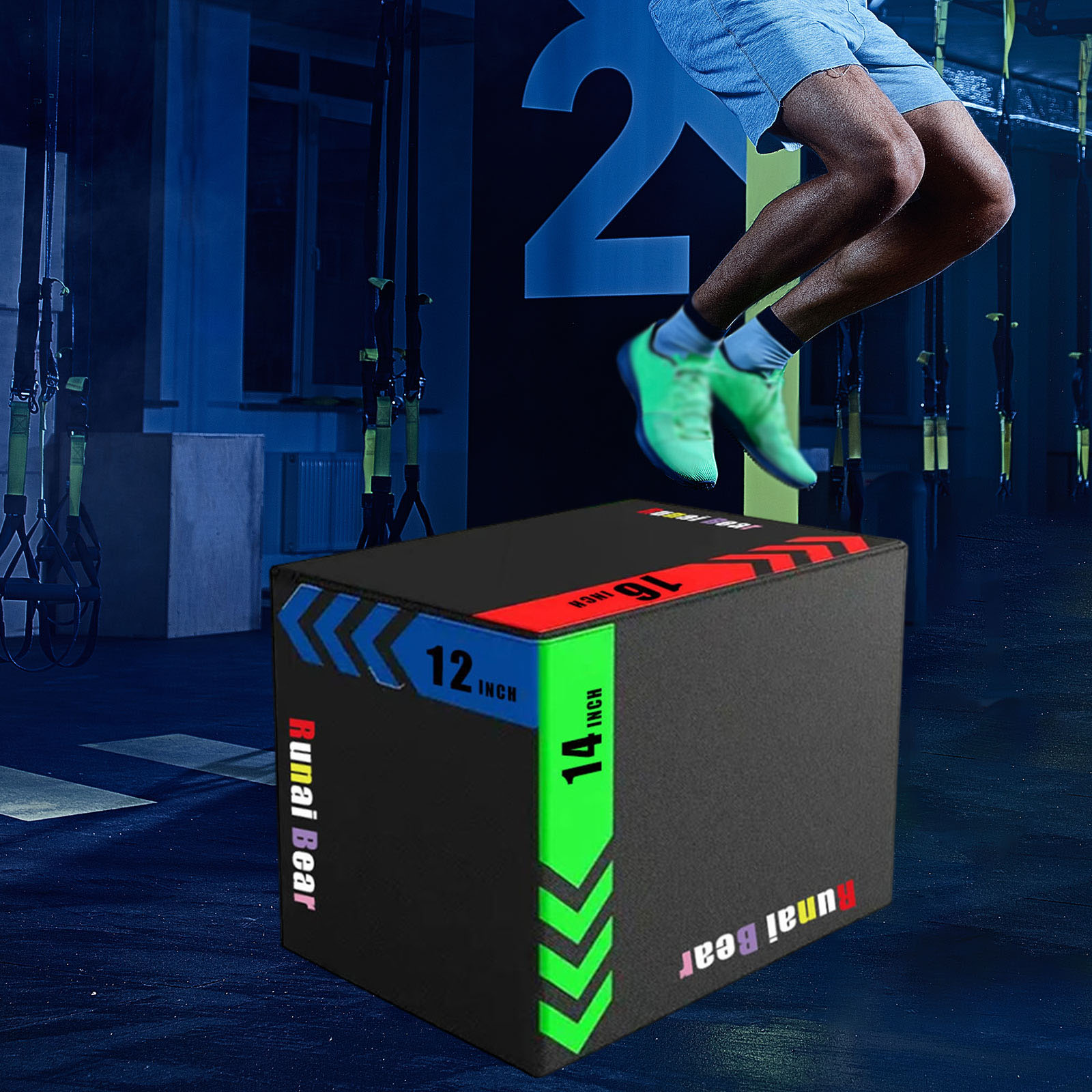 Box Jump Plyo - Plyo Jumping Übungsbox, Tragbare Step-Up-Box, Fitness-Trainingsgerät