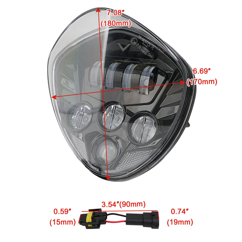 Schwarze LED-Motorrad-Scheinwe – Crossfit Victory Bewertung und Preis