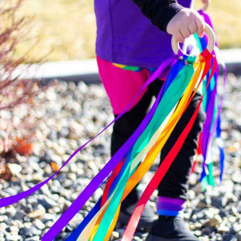 Regenbogen-Handdrachenstäbe, M – Gymnastic Ring Wood Bewertung und Preis