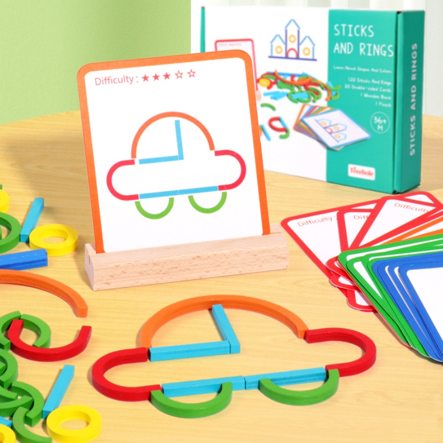 Früherziehungspuzzlespielzeug  – Gymnastic Ring Wood Bewertung und Preis